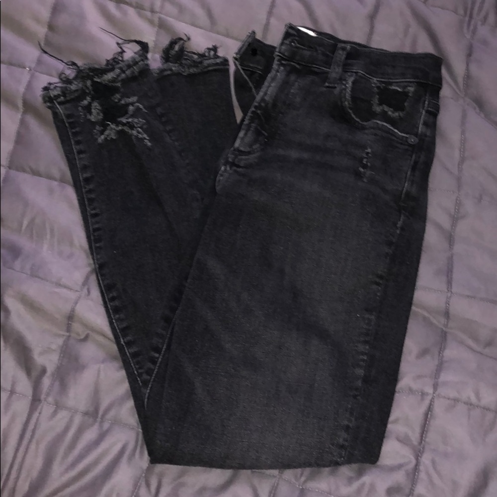 Agolde Black Distressed Jeans